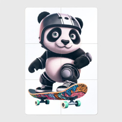 Магнитный плакат 2Х3 Cool panda on a skateboard - extreme