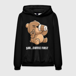 Мужская толстовка 3D Coffee first bear