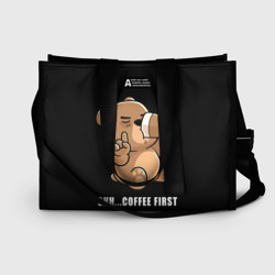 Coffee first – Сумка-шоппер 3D с принтом купить