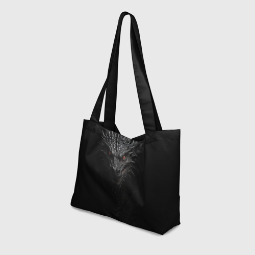 Пляжная сумка 3D Черный дракон-демон - фото 3