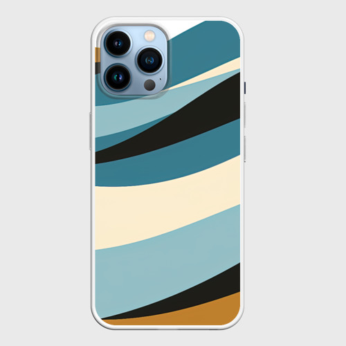 Чехол для iPhone 14 Pro Max с принтом Полосы ретро цветов, вид спереди №1