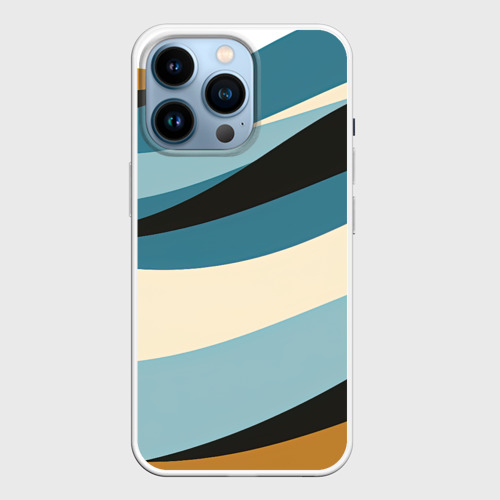 Чехол для iPhone 14 Pro с принтом Полосы ретро цветов, вид спереди №1