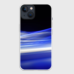 Синие волны на черном – Чехол для iPhone 14 с принтом купить