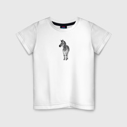 Зебра в полный рост – Детская футболка хлопок с принтом купить со скидкой в -20%