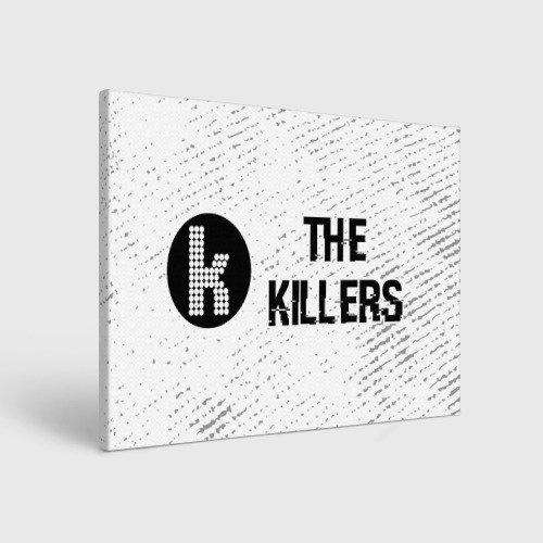 Холст прямоугольный The Killers glitch на светлом фоне по-горизонтали, цвет 3D печать