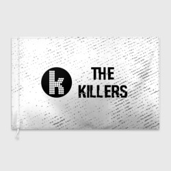 Флаг 3D The Killers glitch на светлом фоне по-горизонтали