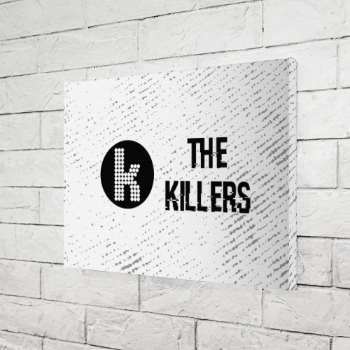 Холст прямоугольный The Killers glitch на светлом фоне по-горизонтали, цвет 3D печать - фото 3