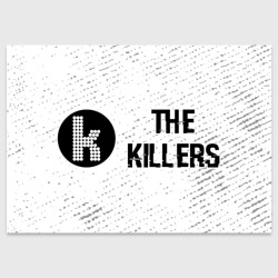 Поздравительная открытка The Killers glitch на светлом фоне по-горизонтали