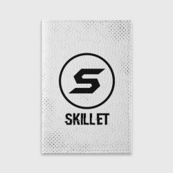 Обложка для паспорта матовая кожа Skillet glitch на светлом фоне