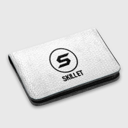 Картхолдер с принтом Skillet glitch на светлом фоне