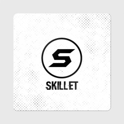 Магнит виниловый Квадрат Skillet glitch на светлом фоне