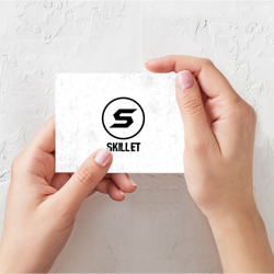 Поздравительная открытка Skillet glitch на светлом фоне - фото 2