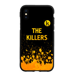 Чехол для iPhone XS Max матовый The Killers - gold gradient посередине