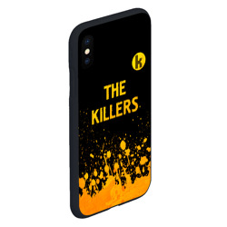 Чехол для iPhone XS Max матовый The Killers - gold gradient посередине - фото 2