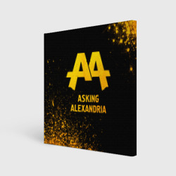 Холст квадратный Asking Alexandria - gold gradient