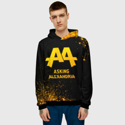 Мужская толстовка 3D Asking Alexandria - gold gradient - фото 2