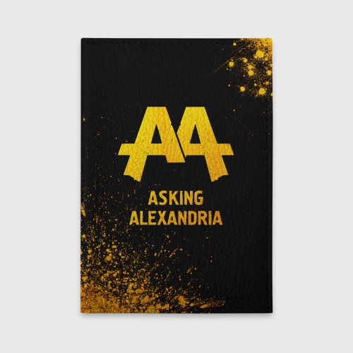 Обложка для автодокументов Asking Alexandria - gold gradient