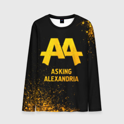 Мужской лонгслив 3D Asking Alexandria - gold gradient