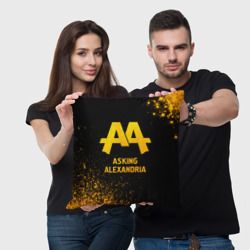 Подушка 3D Asking Alexandria - gold gradient - фото 2