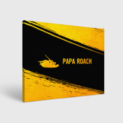 Холст прямоугольный Papa Roach - gold gradient по-горизонтали