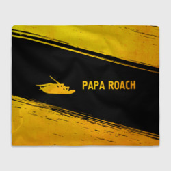 Плед 3D Papa Roach - gold gradient по-горизонтали