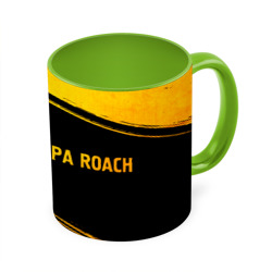 Кружка с полной запечаткой Papa Roach - gold gradient по-горизонтали