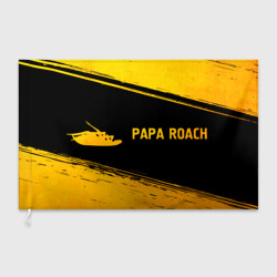 Флаг 3D Papa Roach - gold gradient по-горизонтали