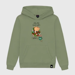 Женская толстовка хлопок Капибара в одеяле