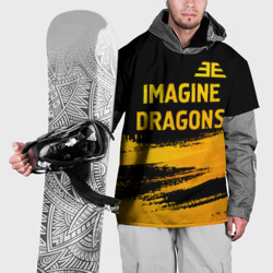 Накидка на куртку 3D Imagine Dragons - gold gradient посередине