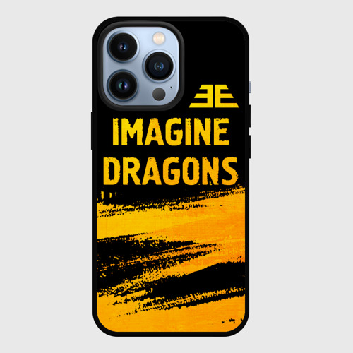 Чехол для iPhone 13 Pro Imagine Dragons - gold gradient посередине