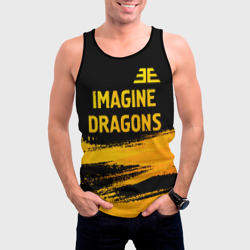 Мужская майка 3D Imagine Dragons - gold gradient посередине - фото 2