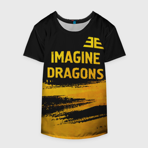 Накидка на куртку 3D Imagine Dragons - gold gradient посередине, цвет 3D печать - фото 4