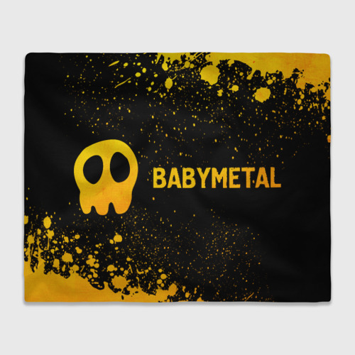 Плед 3D Babymetal - gold gradient по-горизонтали, цвет 3D (велсофт)