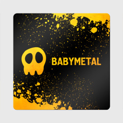 Магнит виниловый Квадрат Babymetal - gold gradient по-горизонтали