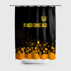 Штора 3D для ванной Radiohead - gold gradient посередине