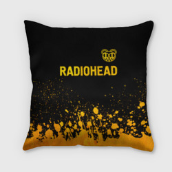 Подушка 3D Radiohead - gold gradient посередине