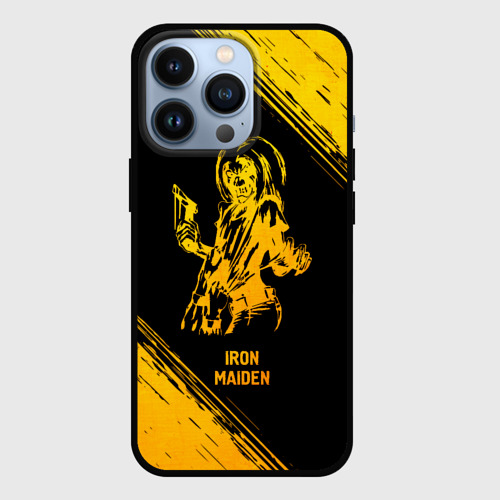 Чехол для iPhone 13 Pro Iron Maiden - gold gradient