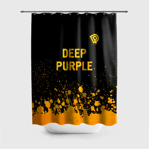 Штора 3D для ванной Deep Purple - gold gradient посередине