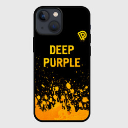 Чехол для iPhone 13 mini Deep Purple - gold gradient посередине