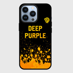 Чехол для iPhone 13 Pro Deep Purple - gold gradient посередине
