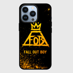 Чехол для iPhone 13 Pro Fall Out Boy - gold gradient