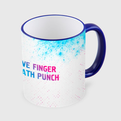 Кружка с полной запечаткой Five Finger Death Punch neon gradient style по-горизонтали