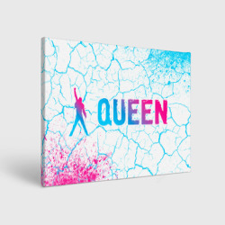 Холст прямоугольный Queen neon gradient style по-горизонтали