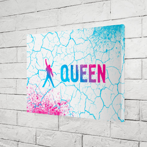 Холст прямоугольный Queen neon gradient style по-горизонтали, цвет 3D печать - фото 3