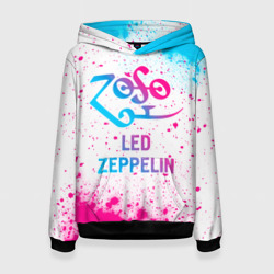 Женская толстовка 3D Led Zeppelin neon gradient style