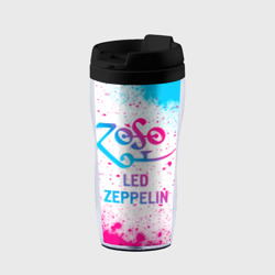 Термокружка-непроливайка Led Zeppelin neon gradient style