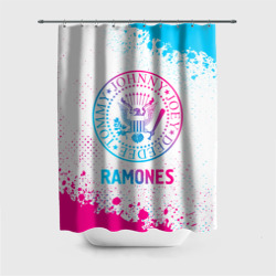 Штора 3D для ванной Ramones neon gradient style