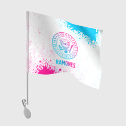 Флаг для автомобиля Ramones neon gradient style