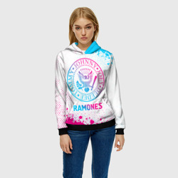 Женская толстовка 3D Ramones neon gradient style - фото 2