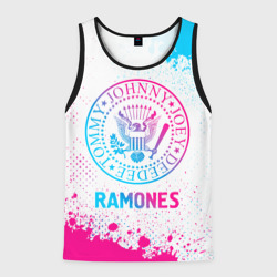 Мужская майка 3D Ramones neon gradient style